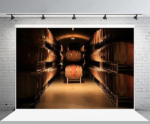 Miniatura 4 de Yeele Telones de fondo de bodega de vino de 10 x 8 pies para fotografía, bodega, barril de vino de madera, barril de barril vintage, abckground