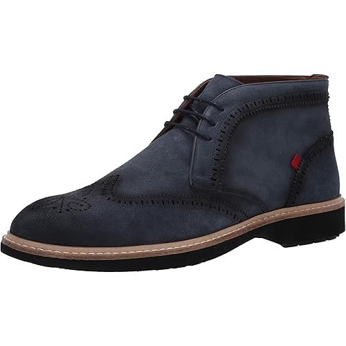 Marc Joseph New York Men's Leather Luxury Ankle Boot with Wingtip Detail