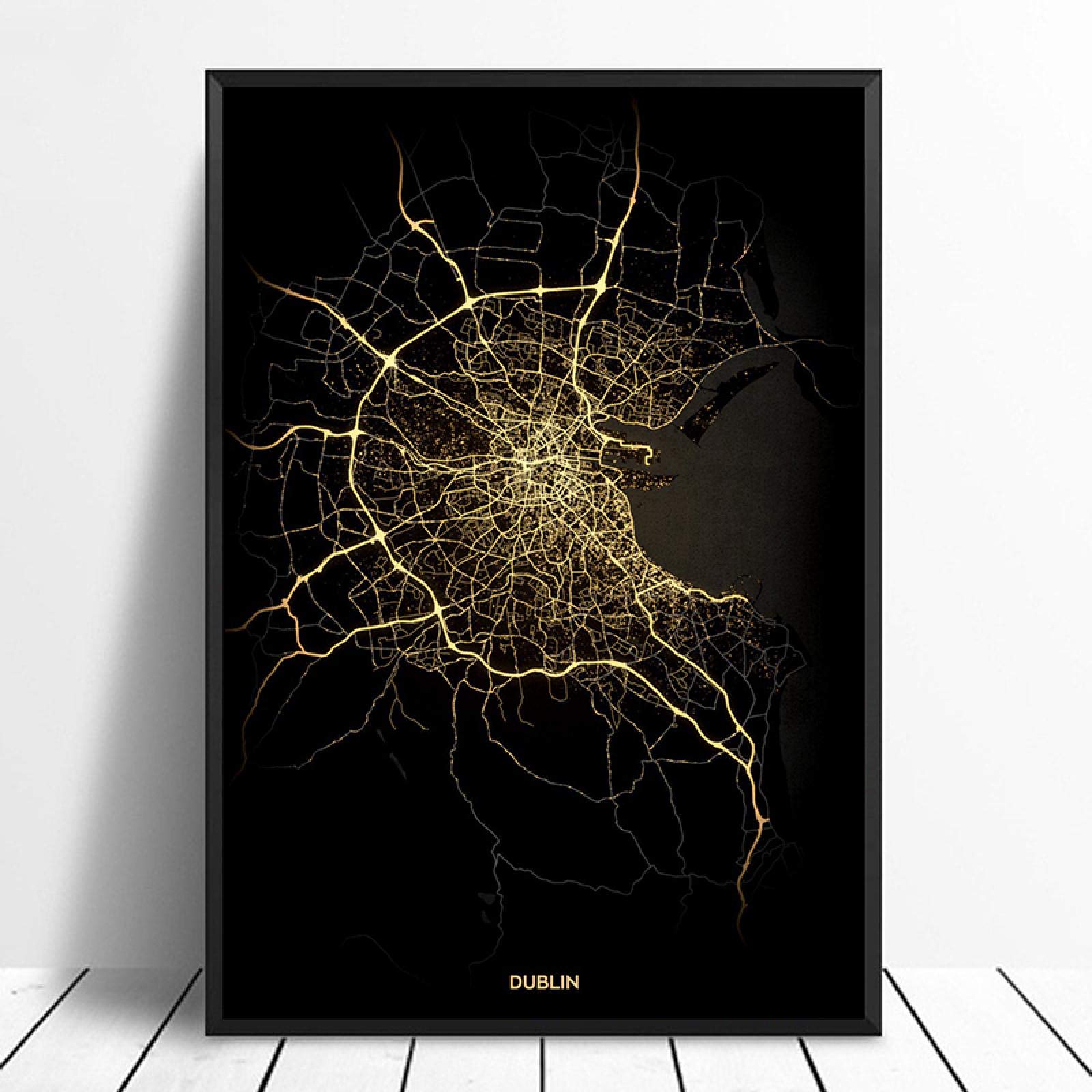 Cartes personnalisé monde ville affiche Dublin impression sur toile déco murale maison