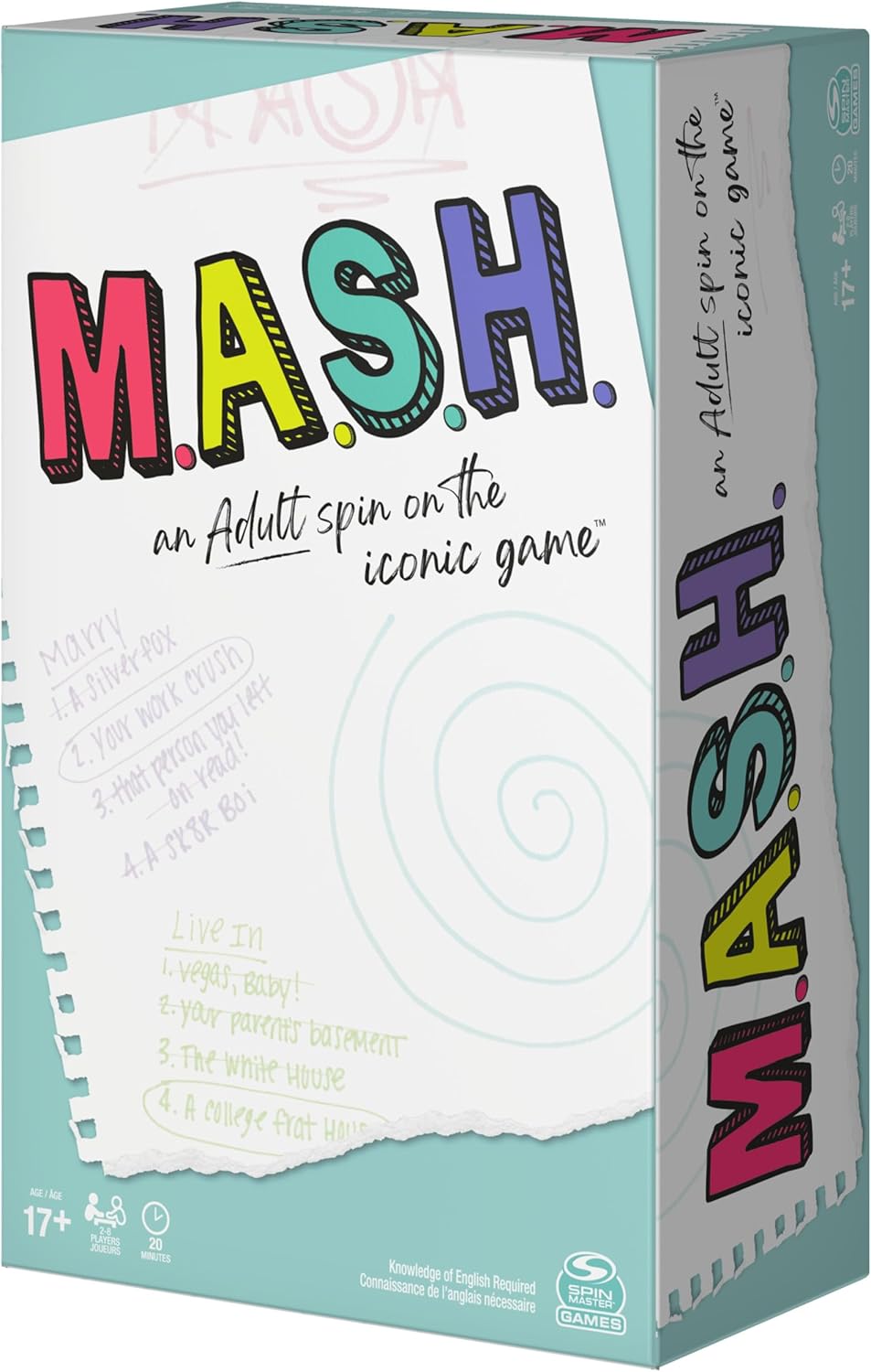 Spin Master Games MASH, Fortune Telling Adult Party Game, for Ages 17 and up