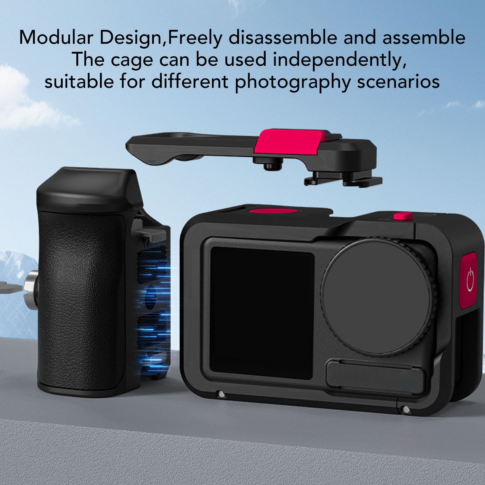 Sonew Supporto Manico in Lega di Alluminio per Action Camera, Kit con
