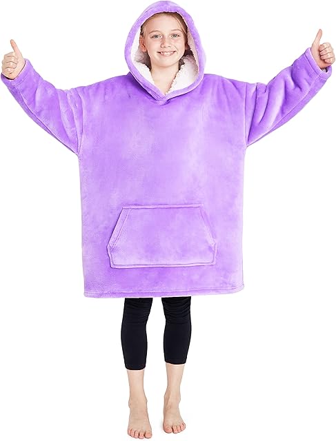 CityComfort Girls Oversized Blanket Hoodie Kids Fleece Fluffy Snuggle Hoodies
