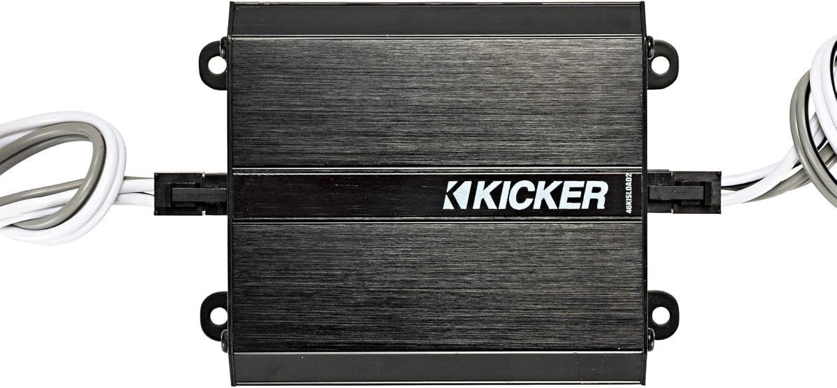 Kicker 46KISLOAD2 K-Series Smart-Radio Interface for Adding an aftermarket Mono Amplifier | Hooks aftermarket mono subwoofer amplifier into stock stereo head unit, KISLOAD2 load resistor adapter, no error codes