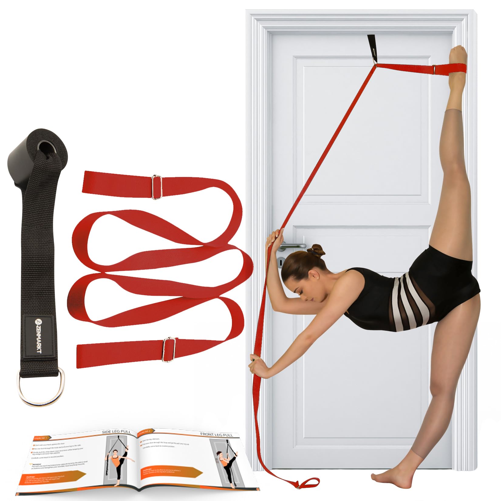 Stretching Strap with Door Anchor for Splits and Flexibility Training