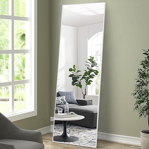Miniatura 68 de NeuType - Espejo de cuerpo completo, espejo de pie de cuerpo completo, 64 x 21 pulgadas con soporte, espejo de pie para colgar o apoyar contra
