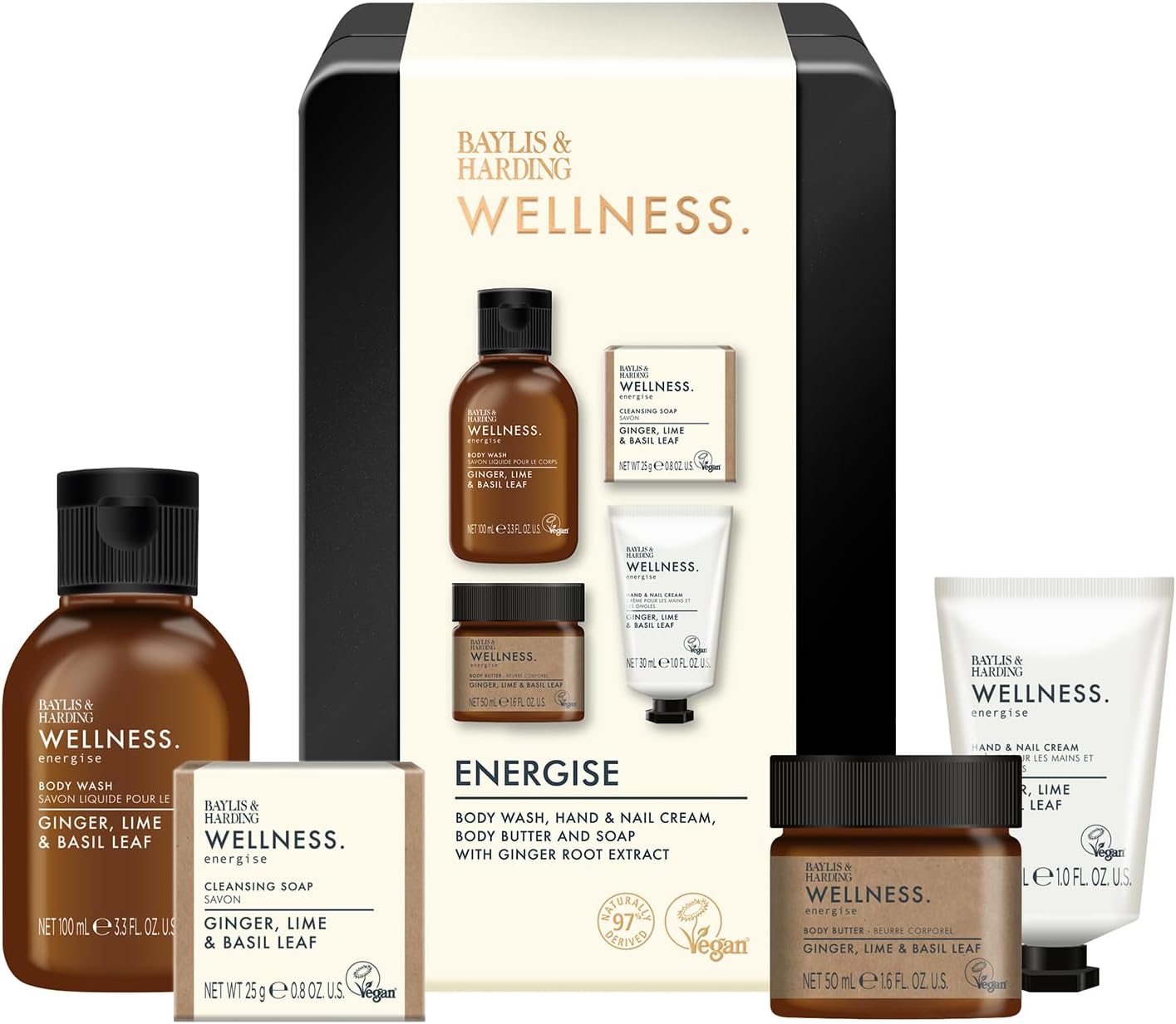 Baylis & Harding Luxury Wellness Tin Gift Set - Vegan Friendly Pack of 1