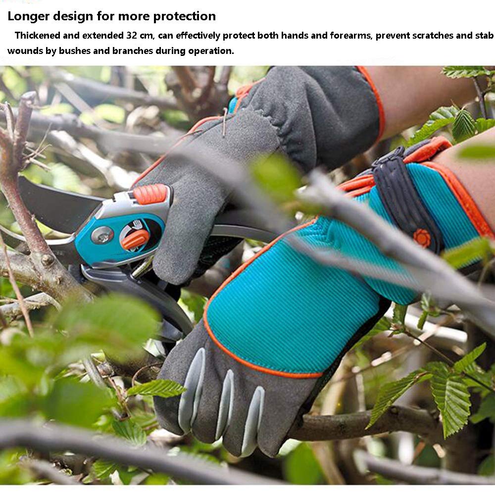 Guanti Da Giardinaggio, Guanti Da Lavoro, Guanti Da Giardino Antiscivolo Da Lavoro Di Sicurezza Guanti Da Potatura Da Giardino Con Cespuglio Di Rose Ispessiti E Antiforatura (Color : Black+Blue+Gray,