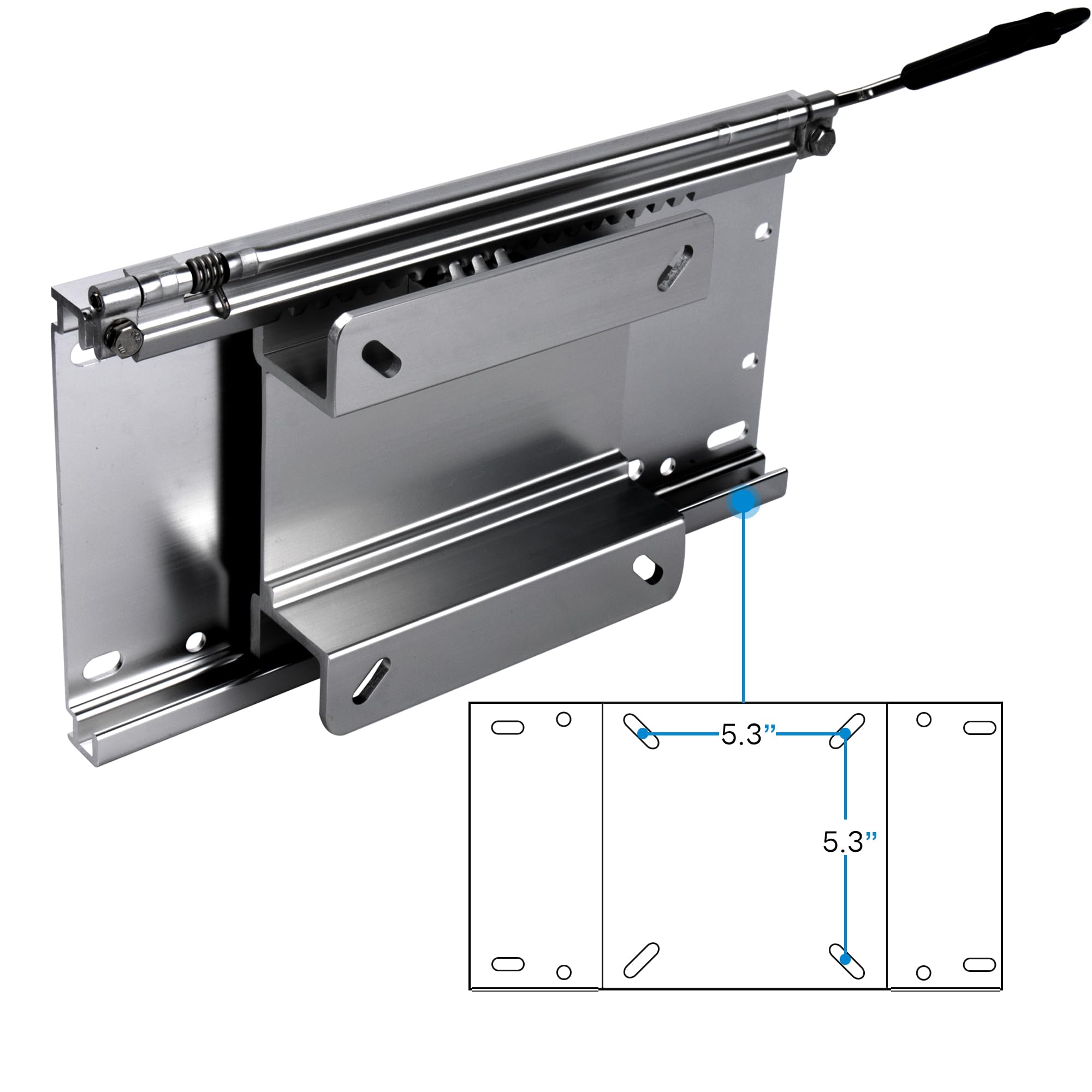 MANUMARINE Aluminum Fore & AFT Seat Slide with Locking Seat