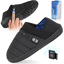 Heated Slippers, BIAL Unisex Electric Heating Pad for Feet, Rechargeable Battery Shoes Heat Foot Warmer Feet Warmer Winter Slipper Cold Weather Slippers for Men Women