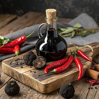 TRUFF Hot Sauce, Gourmet Hot Sauce with Ripe Chili Peppers, Black Truffle, Organic Agave Nectar, An ultra unique Flavor Experience in a 6 oz Bottle (2 Pack)