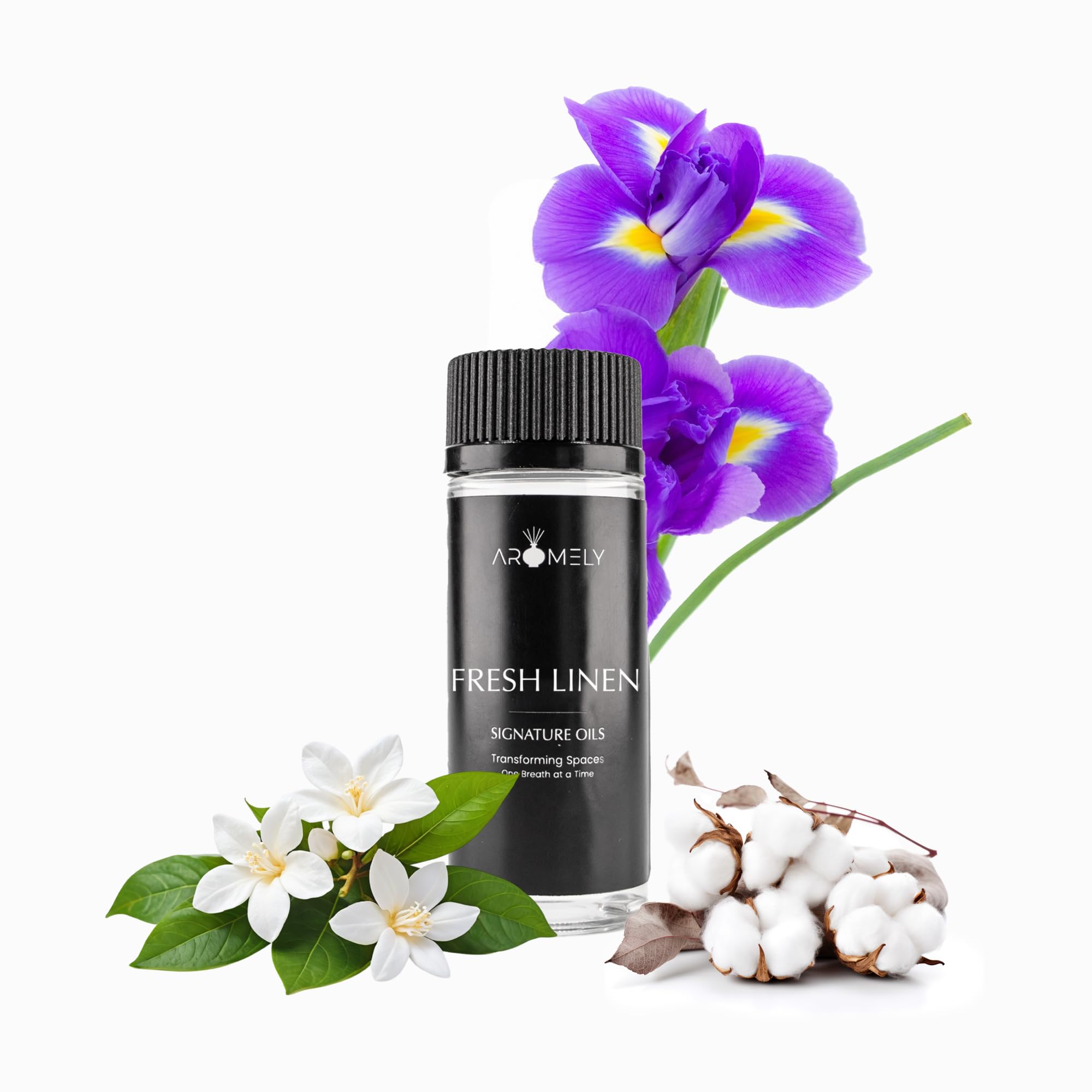 Fresh Linen by Aromely Essential Diffuser Oil Blend - Signature Diffuser Aroma Scent - Luxurious Fragrance with Notes Cool Cotton, Airy Musk and Soft Powdery Florals. (50ml)