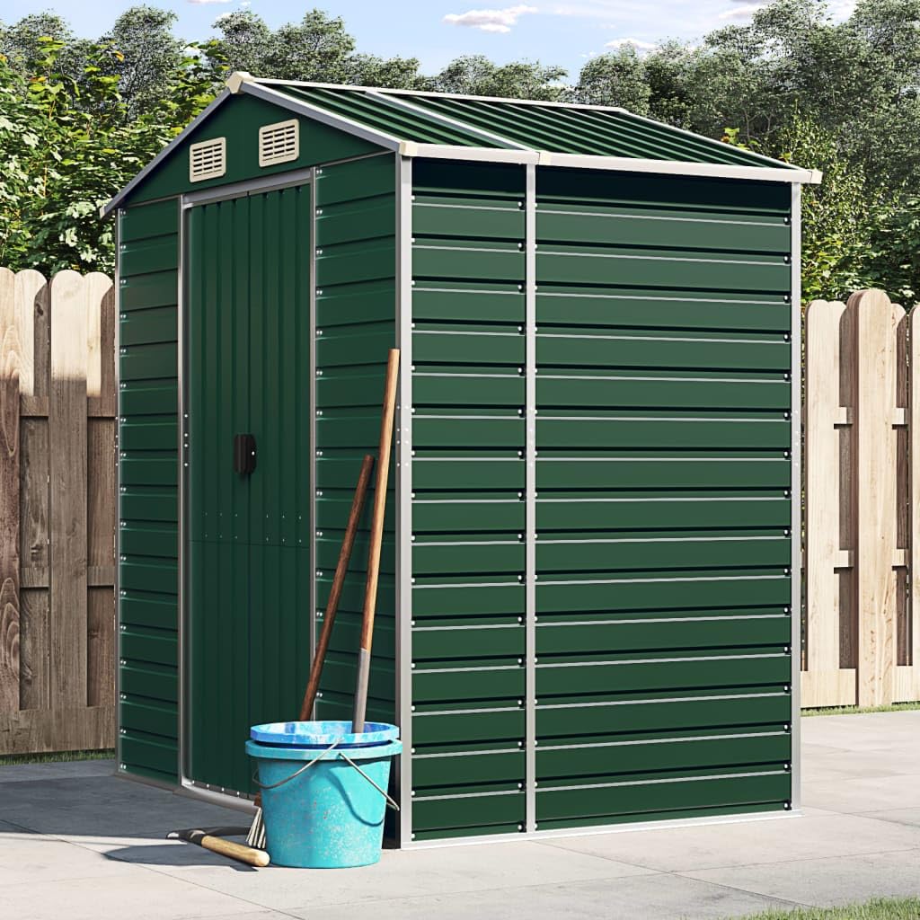 Ferme et cour porte-outils en acier vert 191 x 130 x 198 cm Homgoday