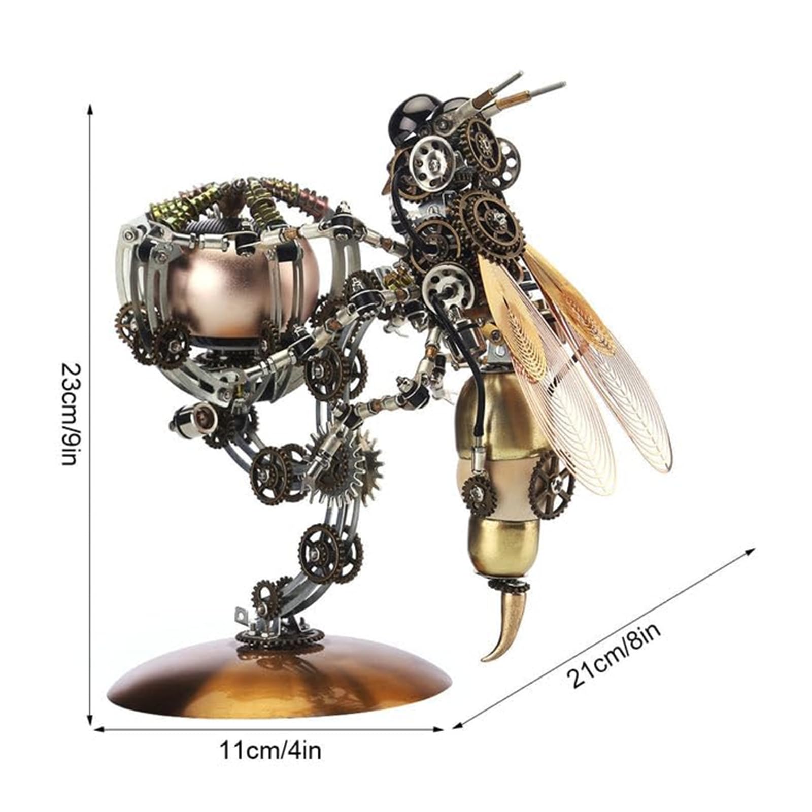 Metalkitor 3D-Metall-Puzzles für Erwachsene, Wespenmodellbausatz, mechanisches Steampunk-Ornament zum Selbermachen, Zusammenbauen, Basteln, Gehirn-Teaser, tolle Raumdekoration und Geschenkwahl, 627+