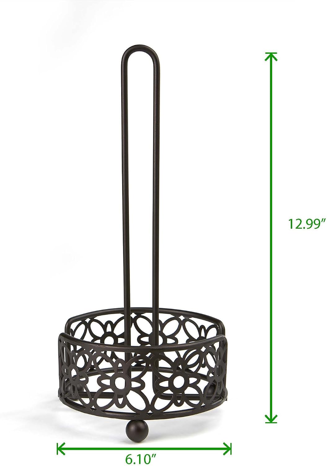 Mind Reader Standing Paper Towel Holder Counter Top, Black