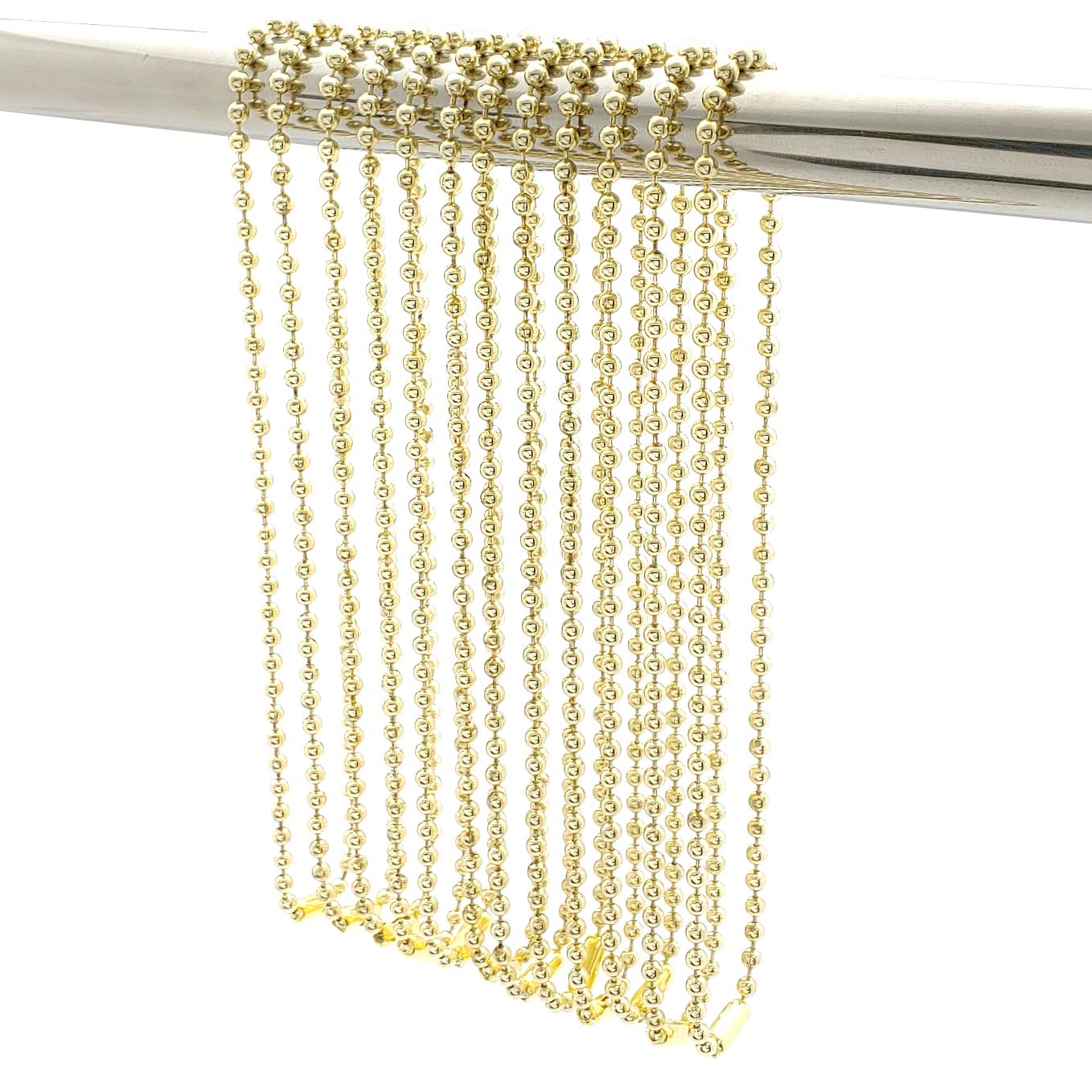 Duschvorhang-Haken, 12 Stück, 140 cm, Spa-Qualität, goldfarben