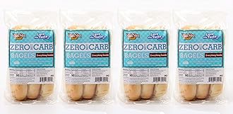 ThinSlim Foods Keto Bagels | Keto Bread Alternative | Low Carb Everything-Inside, 4 Pack (6 Zero Net Carb Bagels Per Pack)