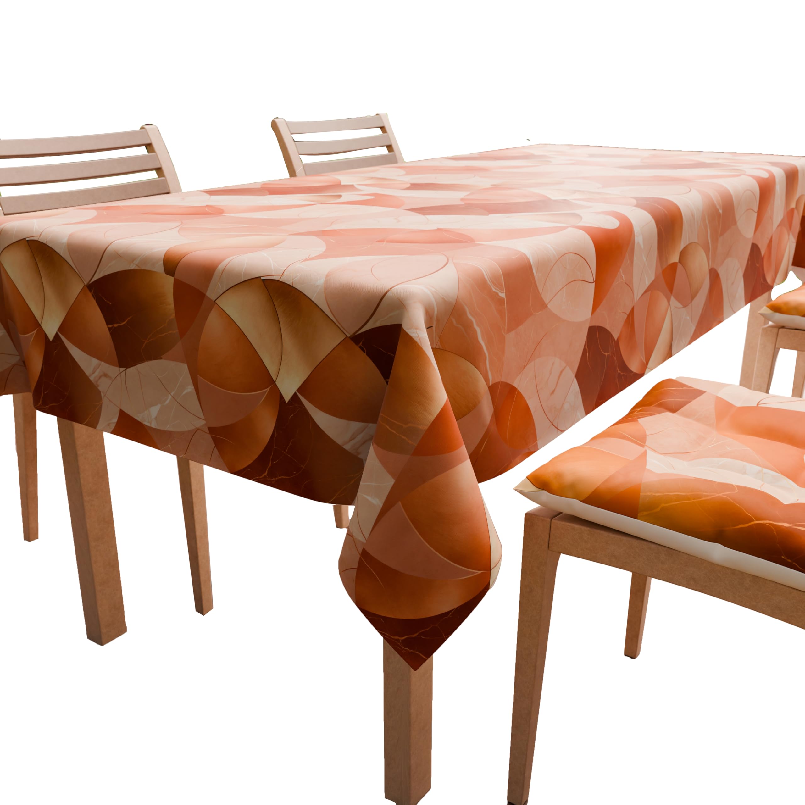 PETTI Artigiani Italiani - Tablecloth, Kitchen Tablecloth in Anti-Stain Microfibre Design Copper Heart Design X4 Places (140 x 140 cm) 100% Made in Italy