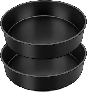 Joyfair Baking Tin, Set of 2, Non-Stick Round Cake Mould with Stainless Steel Core, 10 Inch Cake Made, Christmas / Birthday / Wedding Cake, Non-Toxic and Healthy, Easy to Clean