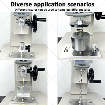 Digital Pull Force Tester, 270mm Stroke Tensile Tester, Digital Force Gauge Combo, Allows Extended Travel for Elongation and Compression Tests, with Five Probes NoRuler-20N