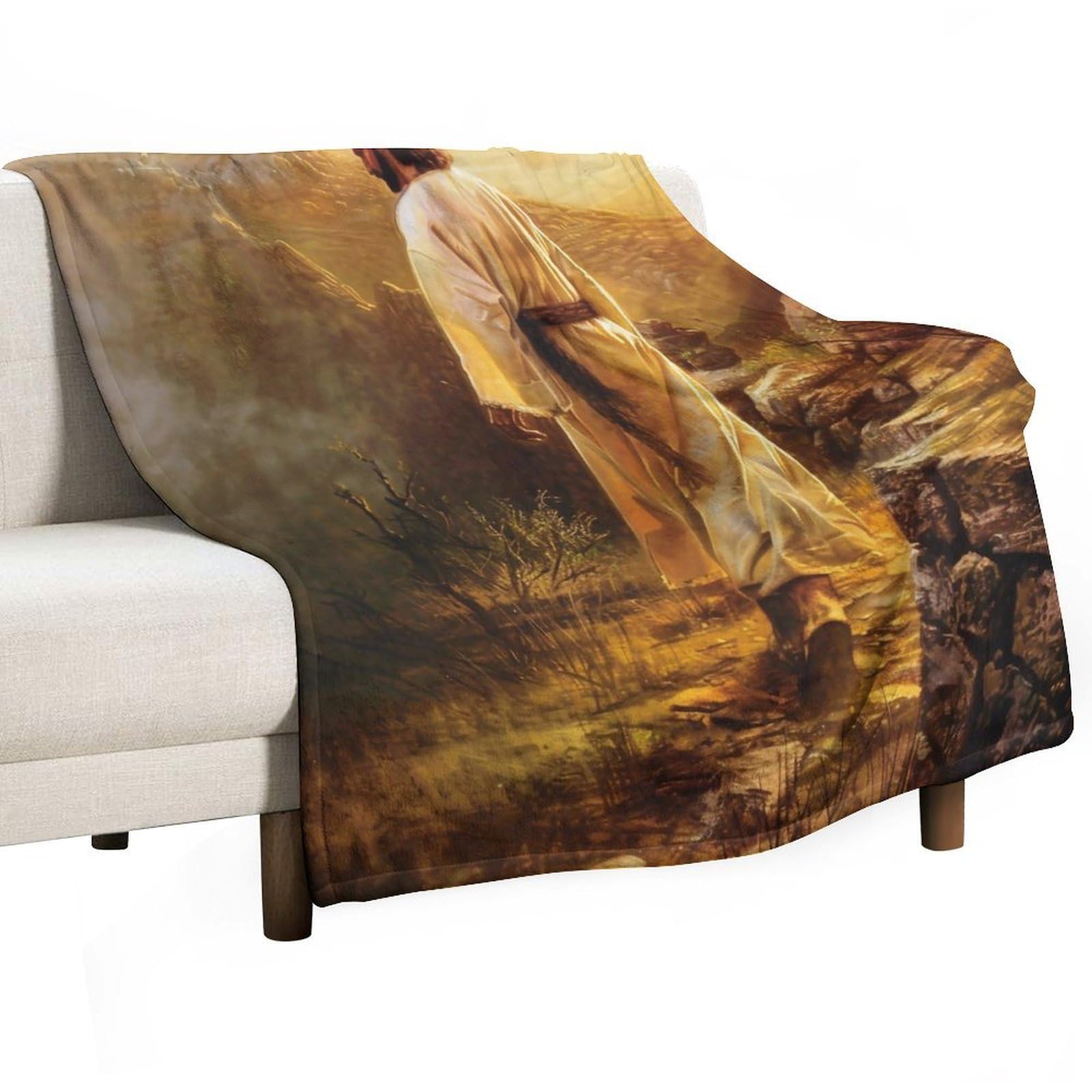 Yhgsreuoh White-Style Jesus Leaving The Tomb 02 Flannel Blankets Fleece Soft Throw Lightweight Plush Gifts For Couch, Bed, Cozy Sofa Plush, Chair, Lovers 130X150cm(50X60in)
