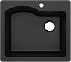 KRAUS Quarza 25-inch Drop-In/Undermount Single Bowl Granite Kitchen Sink in White. KGD-441WHITE