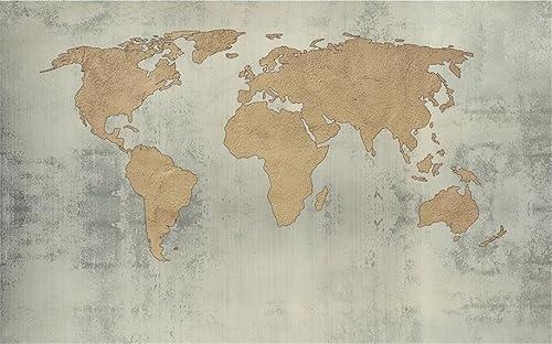 Miniatura 2 de Papel tapiz grande con mapa del mundo, diseño retro clásico extraíble, autoadhesivo, para habitación de los niños, comedor, dormitorio, sala de