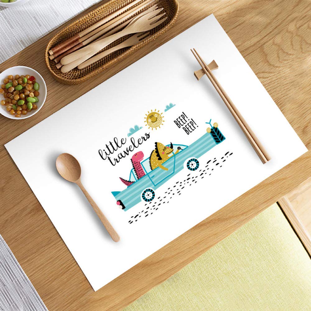 Lklnkvl Yr9 11 Placemats, Tasteless Waterproof Table Mat Western Cloth Coaster Student Pvc Anti-Scald Heat Insulation Home-Yr9-1_35*45Cm(,35 * 45Cm)