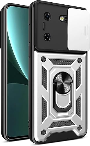 Vista 59 de Compatible con Tecno Pova 5 carcasa de soporte, con cubierta deslizante para lente de cámara compatible con Tecno Pova 5 Free Fire LH7n, funda azul