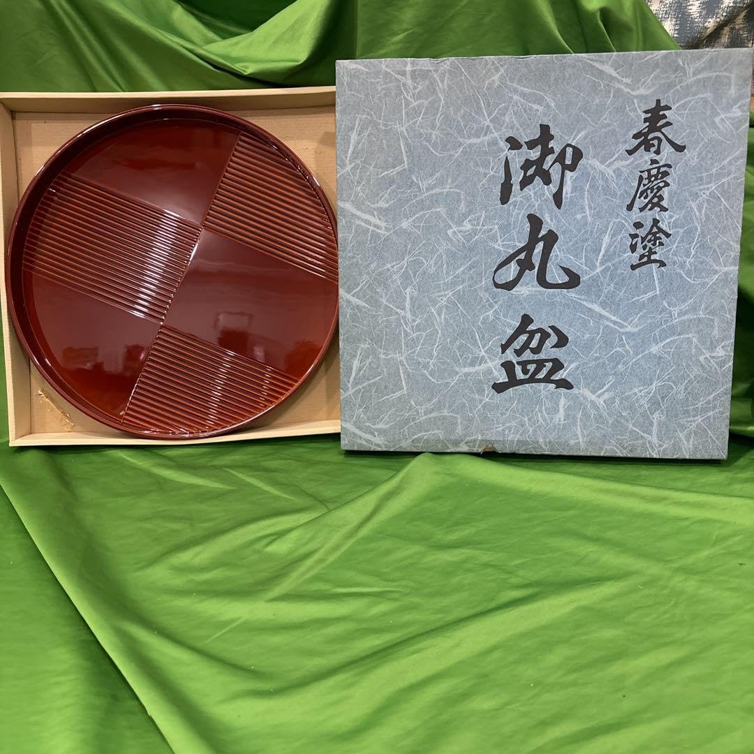 春慶塗丸長盆　伝統工芸品 春慶塗長丸盆伝統工芸品
