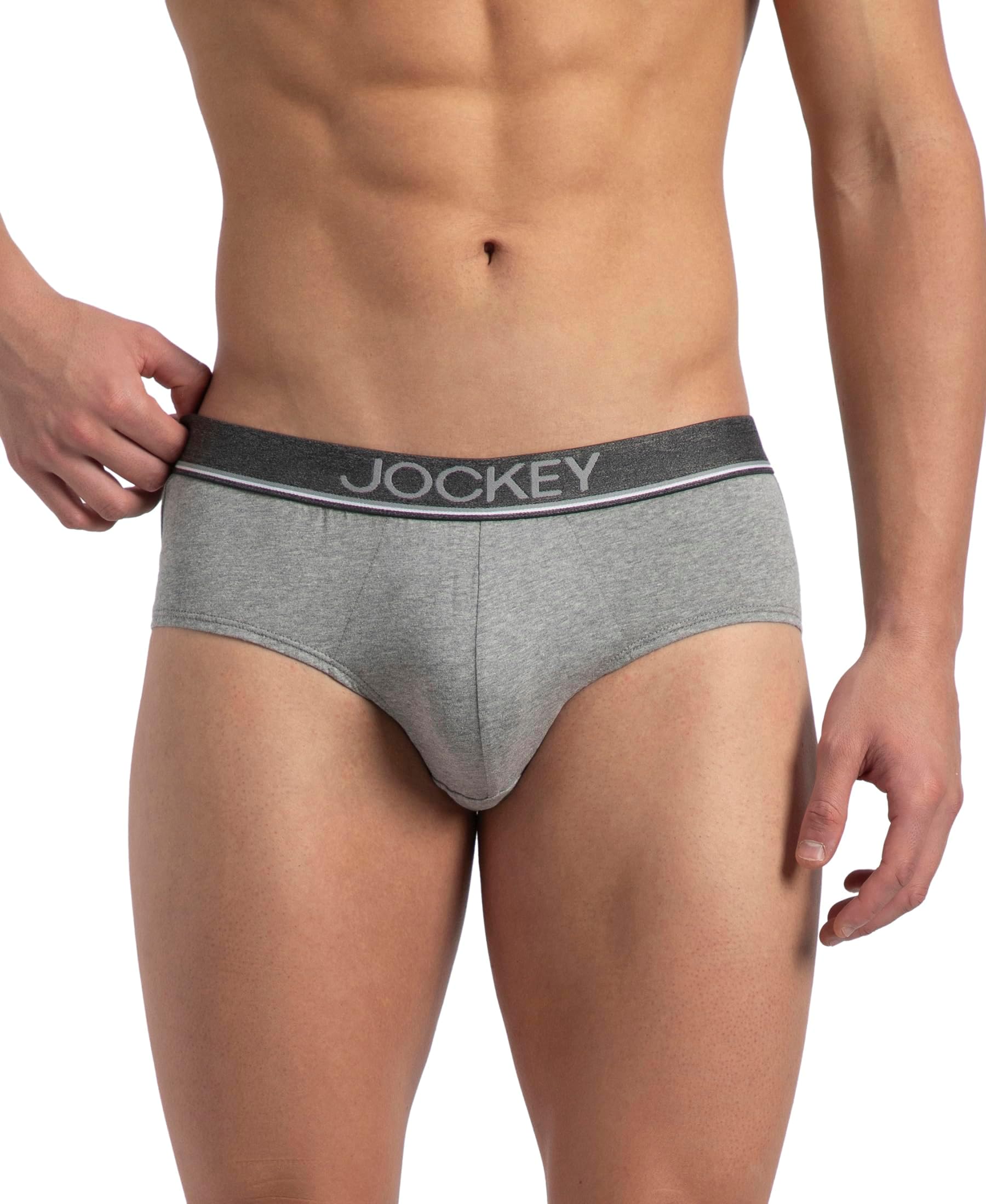 8037 Men Super Combed Cotton Solid Brief with Ultrasoft Waistband