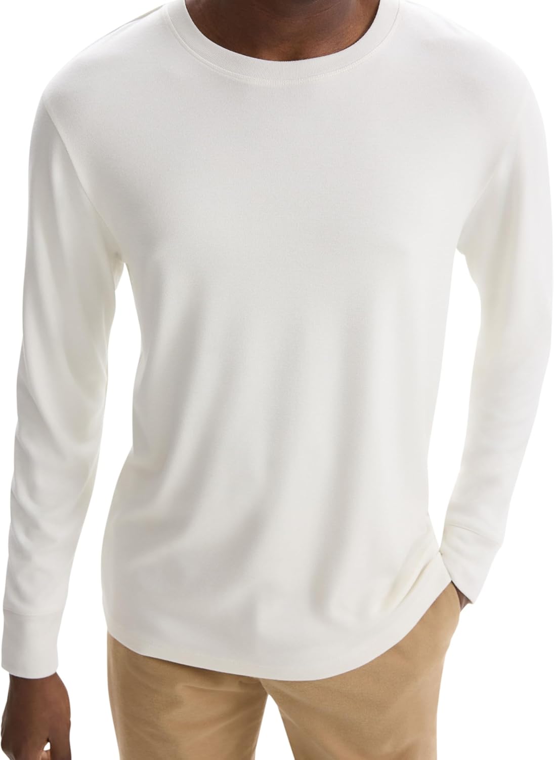 Theory Men's Essential Tee Long Sleeve in Anenome - Image 3
