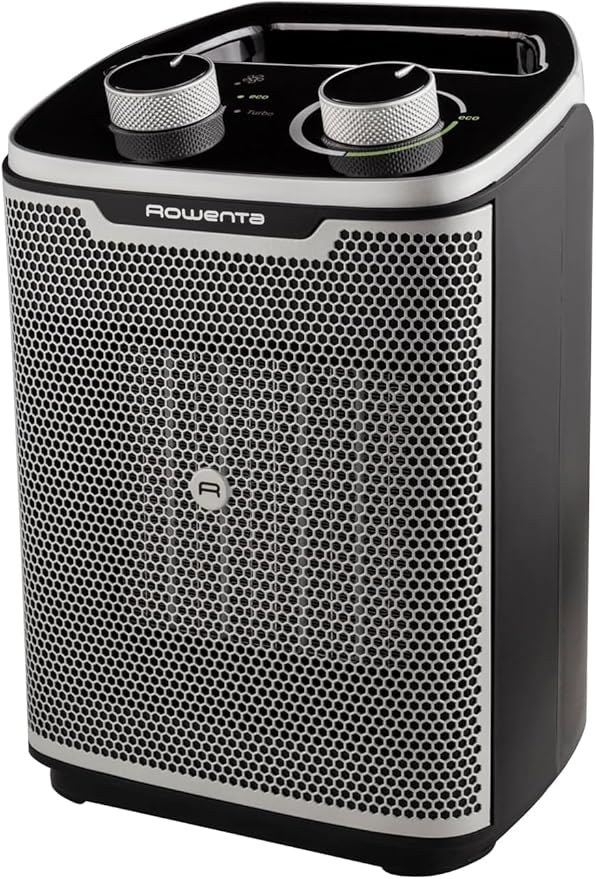 Rowenta Intense Comfort, Calefactor, 2000 W de potencia, Eficiencia energética, Modo Eco, Silencioso, Apagado automático, diseño moderno, Fácil transporte, SO9330F0
