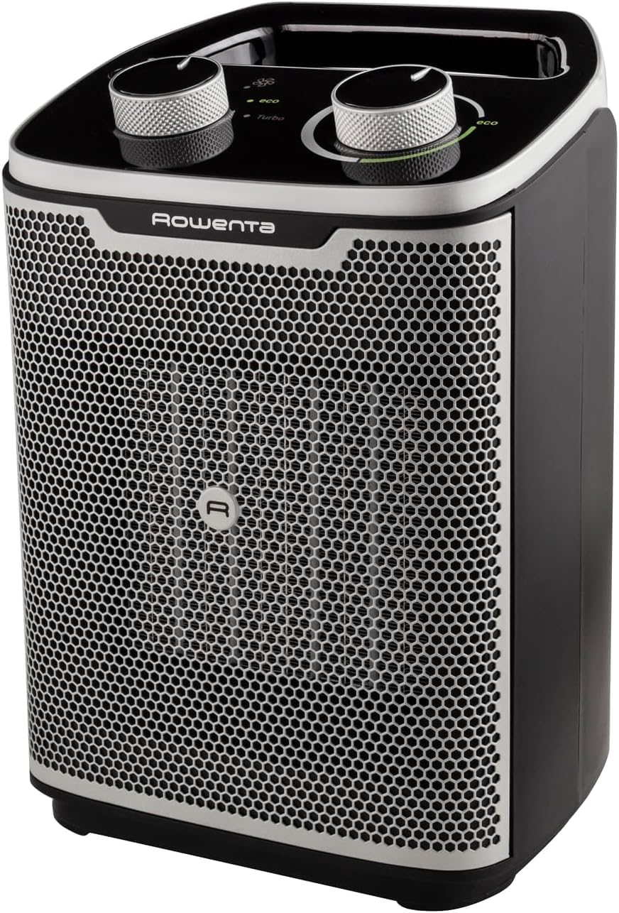 Rowenta Intense Comfort, Calefactor, 2000 W de potencia, Eficiencia energética, Modo Eco, Silencioso, Apagado automático, diseño moderno, Fácil transporte, SO9330F0