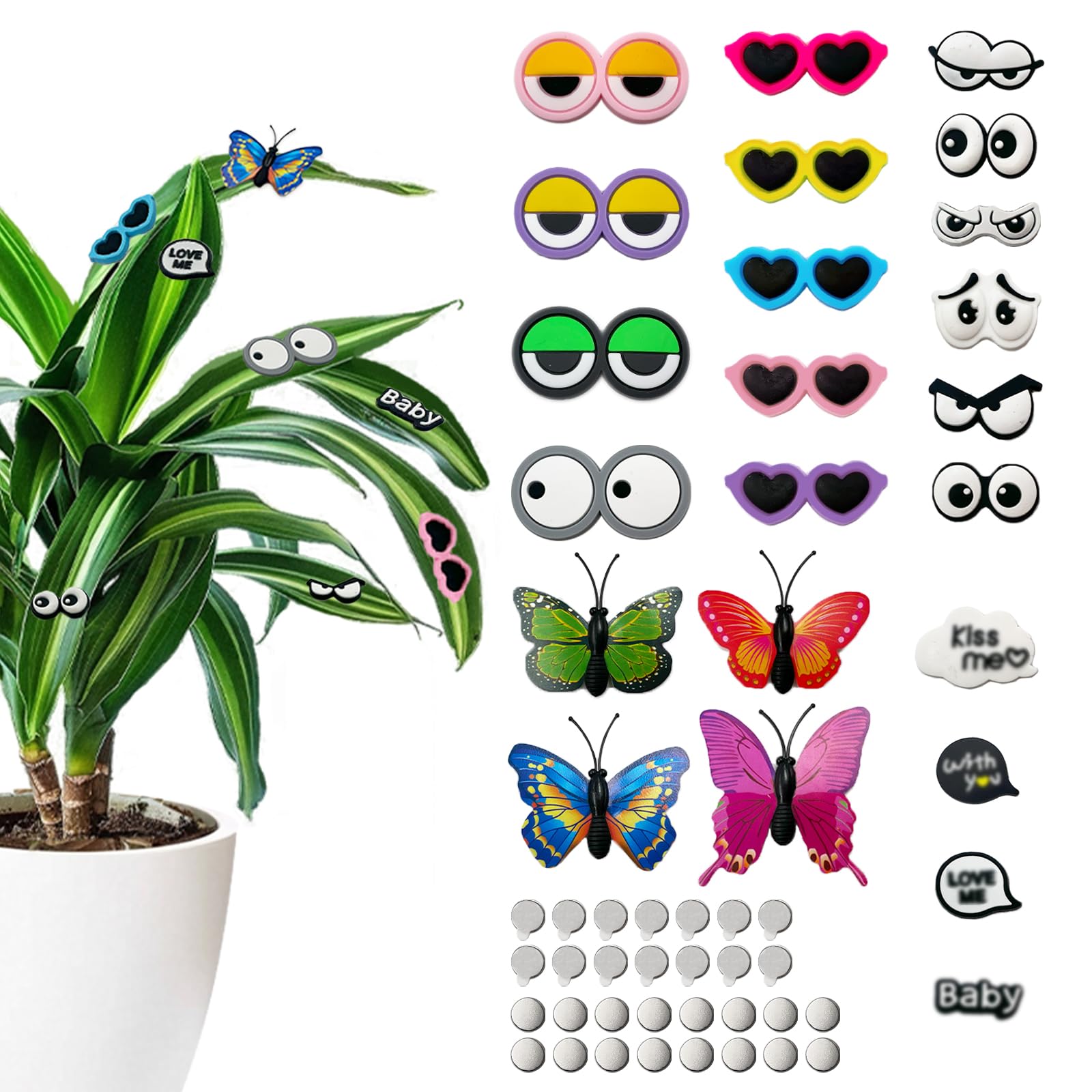 Yeux de Plantes Magnétiques Haut de Gamme pour Végétaux et Décoration