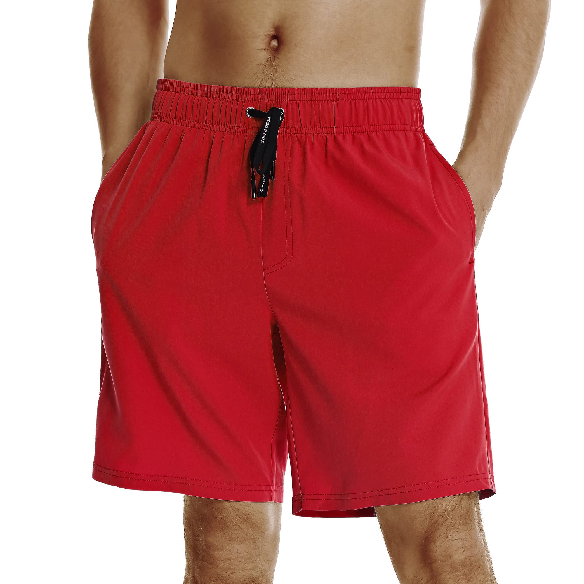 HOdo Mens Swim Trunks with Mesh Liner 9" Quick Dry Swim Shorts Bathing Suits for Men Swimwear Board Shorts wiht Pockets