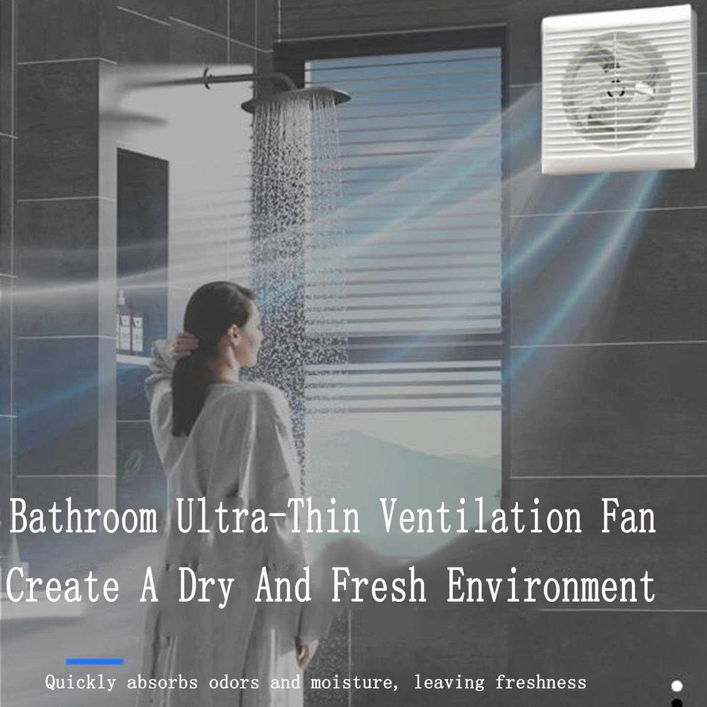 Aspiratore Bagno,Ventola Aspirazione con Valvola di Ritegno Automatica,Basso Consumo Energetico 15W,Estrattore Aria Silenzioso per Cucina,Lavanderia,Garage,Impermeabile,4 Inches