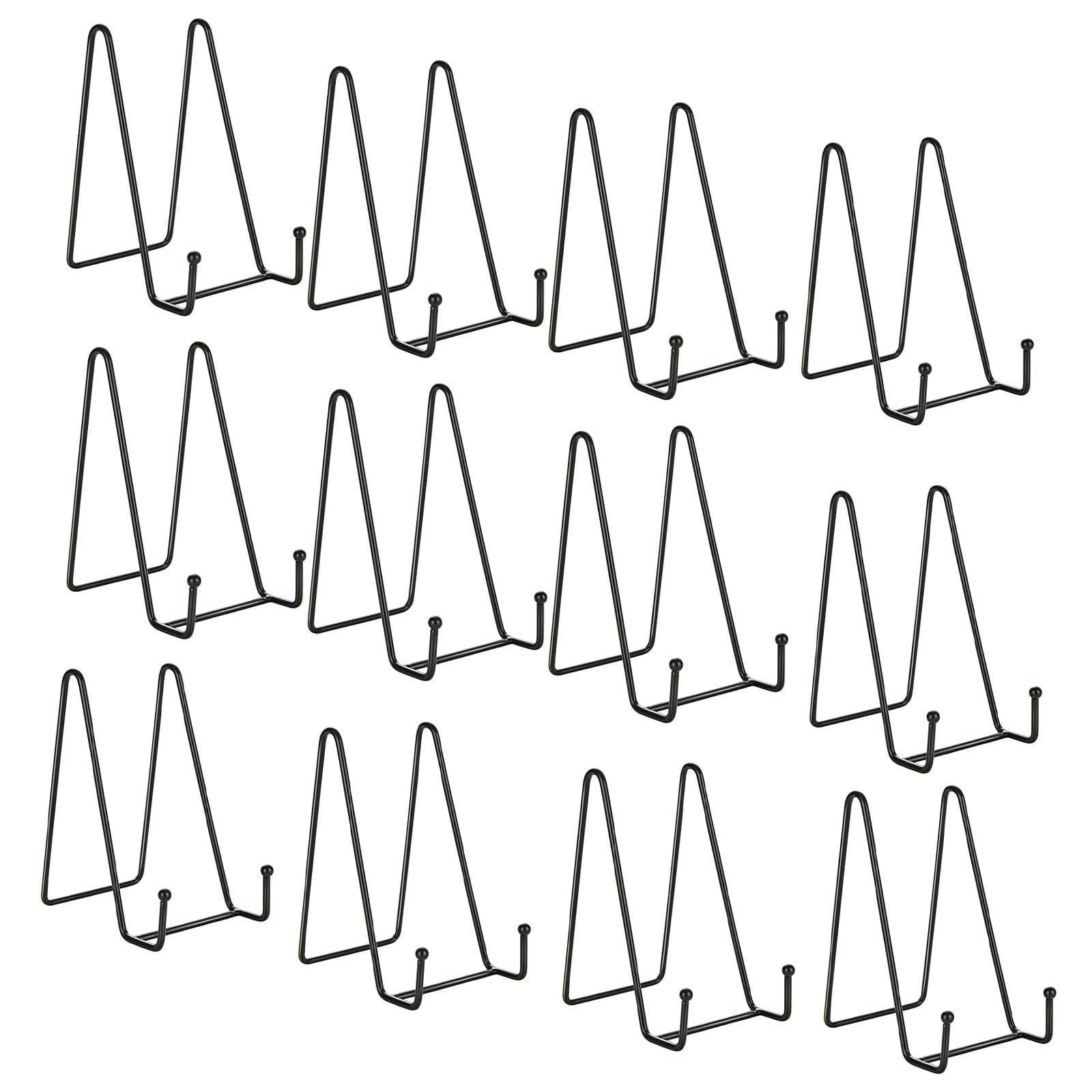 12 Supporti Per Piatti In Metallo MIVIDE, 7,6 Cm, Neri | Espositori A N Per Foto, Libri, Quadri, Cavalletti Da Tavolo Robusti Per Mostre E Matrimoni