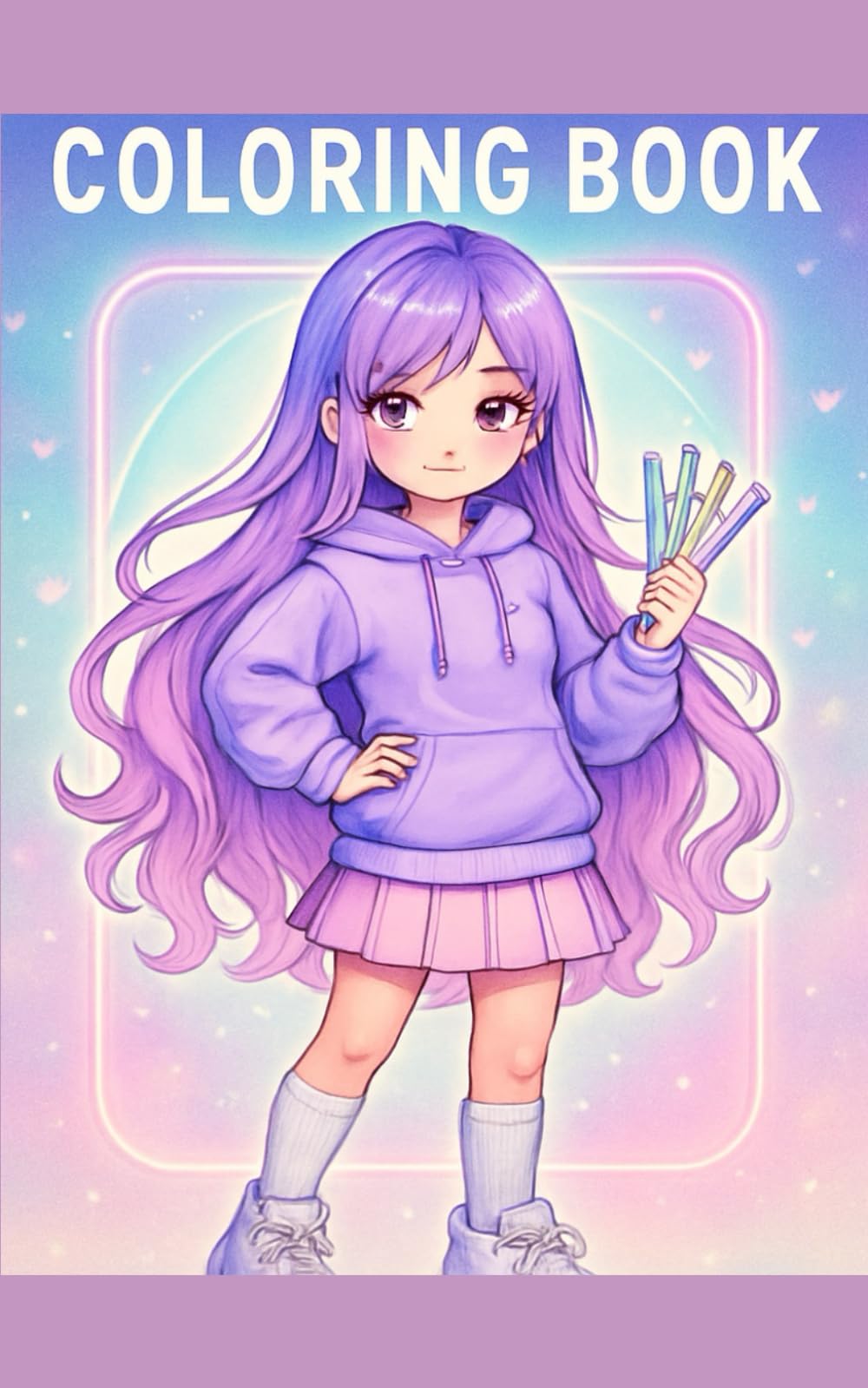 Anime Coloring Book: Cute Chibi Girls, Kawaii Characters & Easy Fun Pages