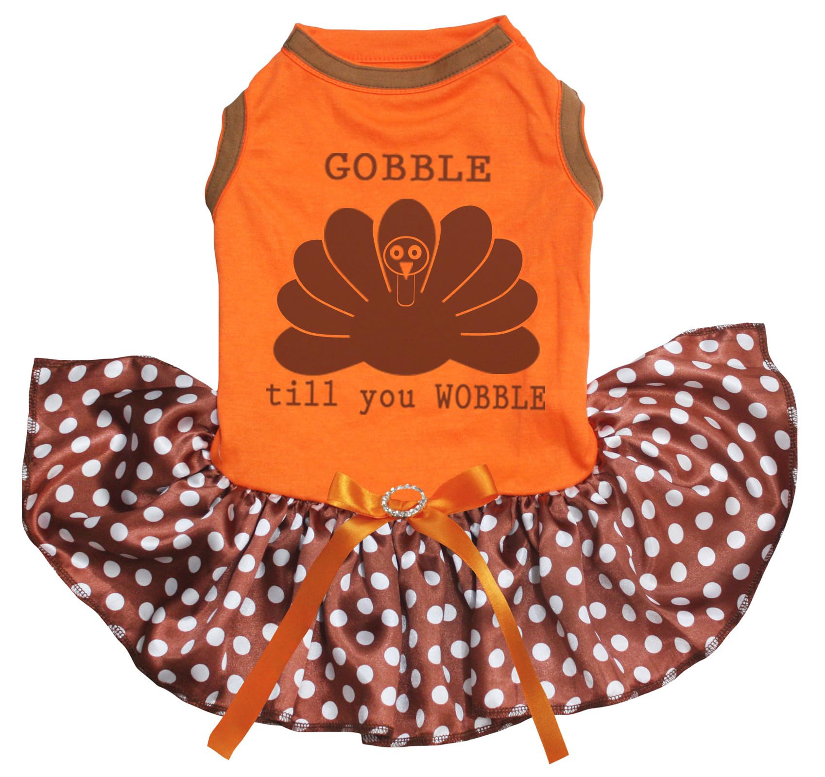 Robe pour chiot à pois marrons vêtement automne taille M
