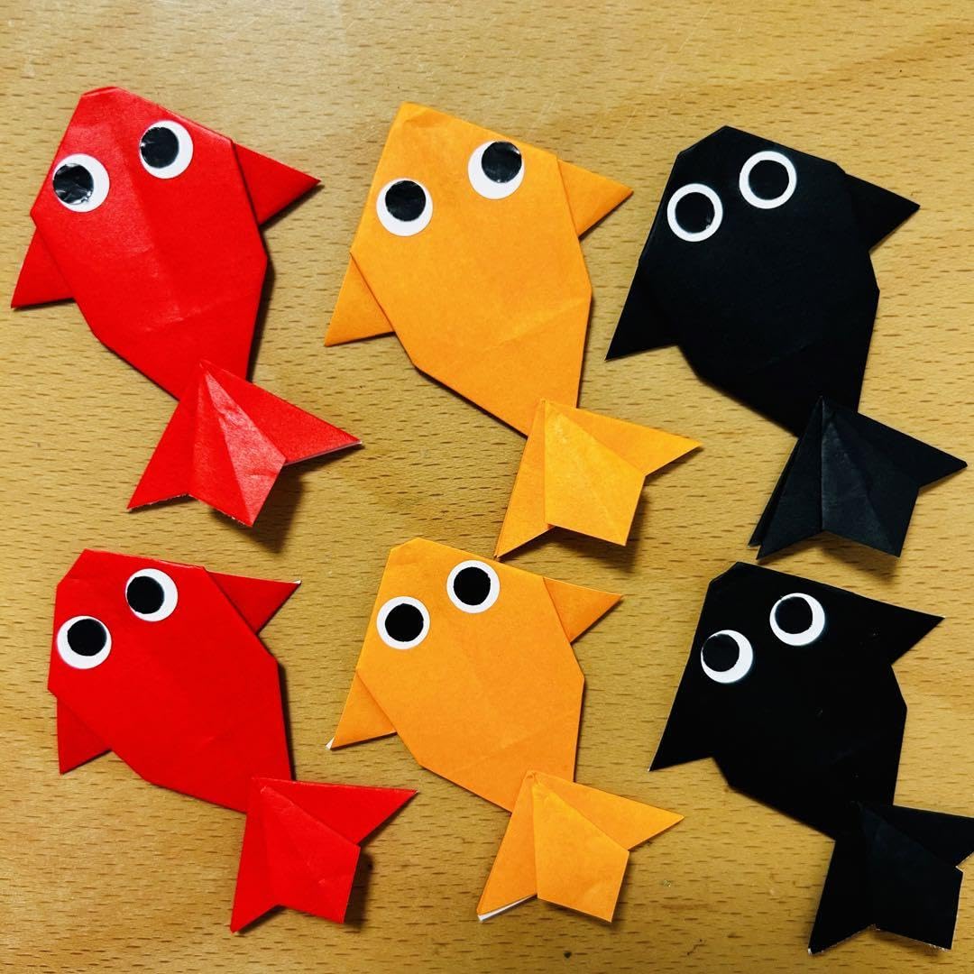 Amazon | 100個 金魚 折り紙 ハンドメイド 夏祭り 夏 7月 6月 保育園