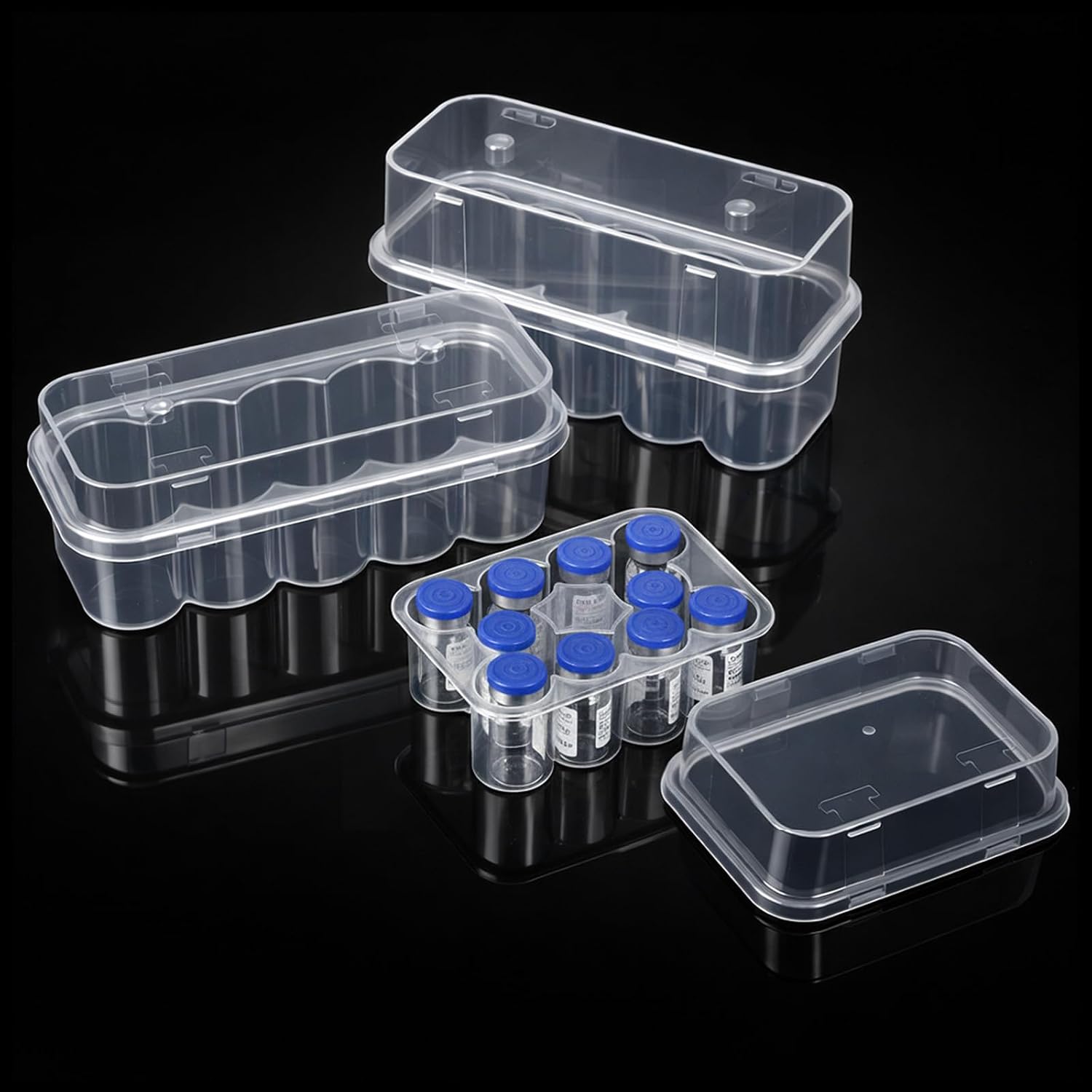 Peptide Vials Organizer Peptide Case Vial Refrigerator Holder Diabetes
