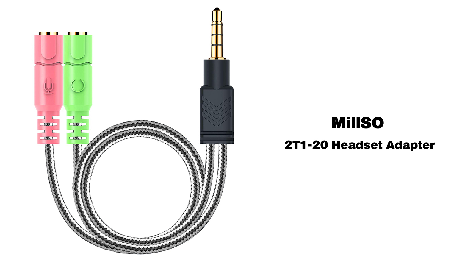 MillSO Adaptateur Pour Casque, Microphone 3,5 Mm Et Répartiteur