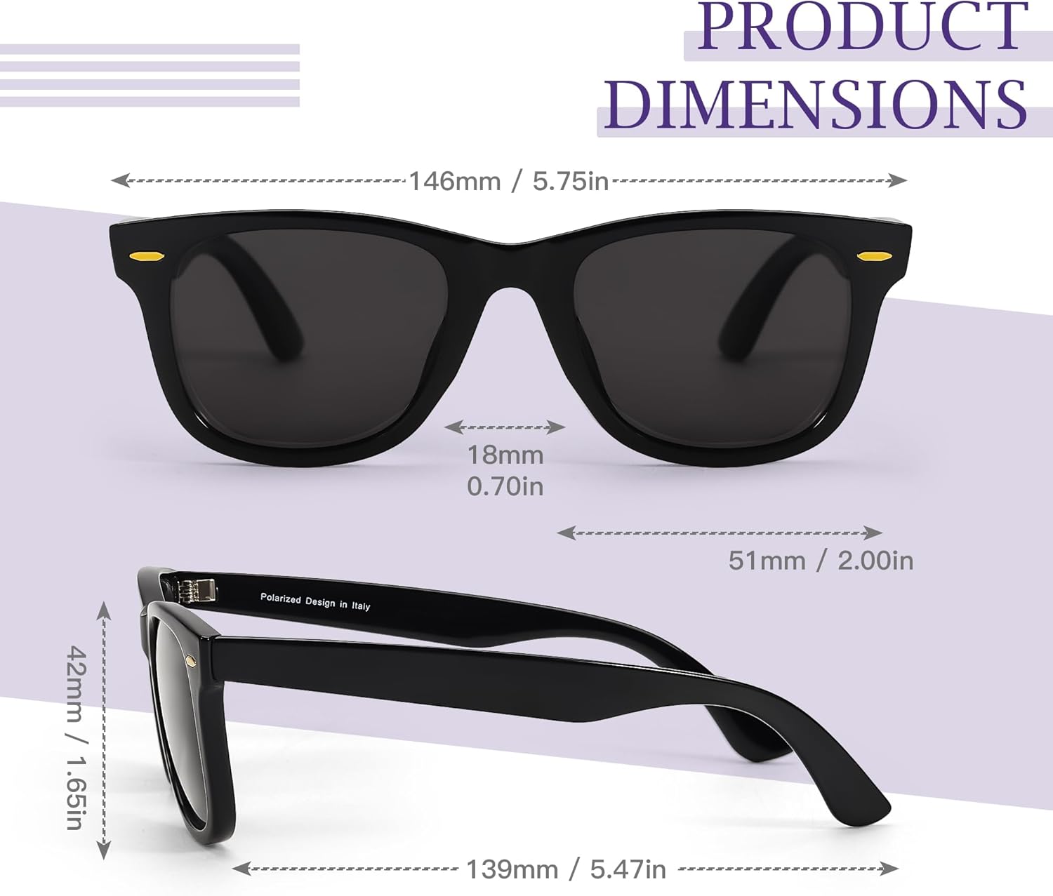 SIPHEW Polarized Sunglasses for Women & Men - UV400 Mirrored Beach Eyewear, Designer Unisex Fashion Sunglasses w/Medium Fit - Image 3