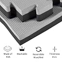 Draven® Reversible Interlocking Foam Exercise Mat – 107cm x 107cm | Puzzle Tiles for Gym, Home Workouts, Yoga, Kabaddi & Kids Play Area | Anti-Slip Floor Protection Mat Grey & Black (25mm - 4Pcs) gallery image