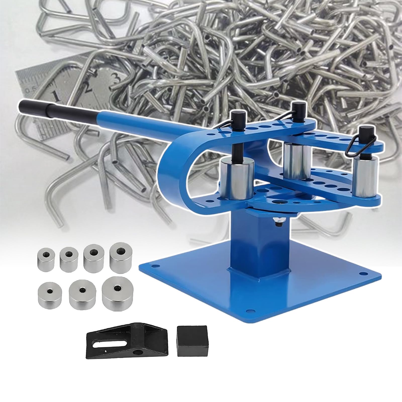 VEVOR YP-9 Manual Bench Top Compact Bender Pipe Bending Machine 7 Dies 1-3inch Metal Fabrication Tube Rod Pipe Bender 44ft Mount Powdercoat Telescopin In Pakistan - Foto 12