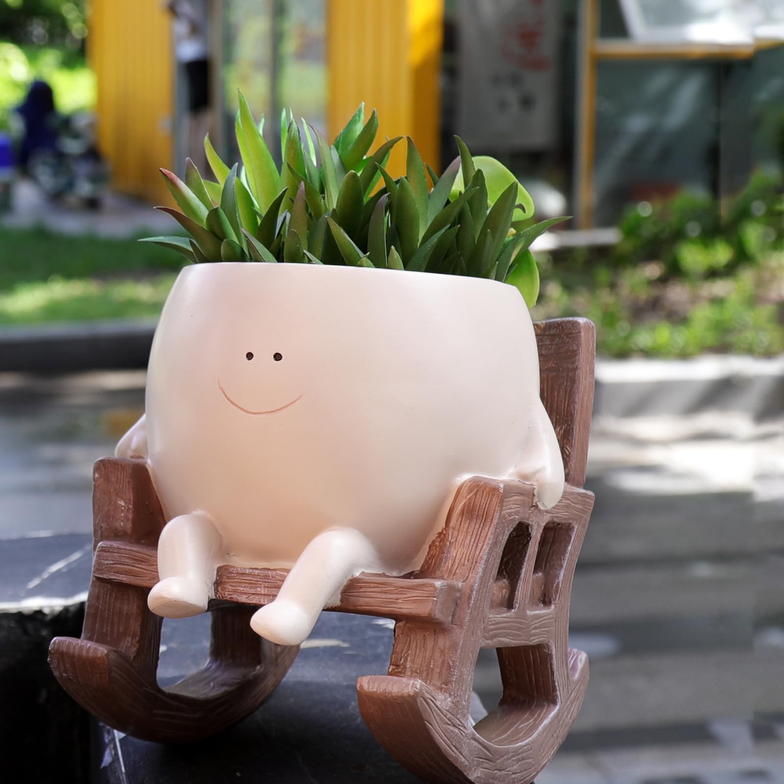 Amazon.co.jp: NINIPAPA かわいい植木鉢 スマイリーフェイスプランター