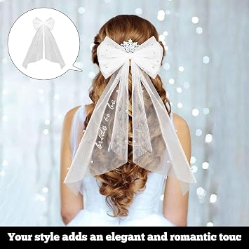 Bride to Be Veil,White Hen Do Veil,Double Layered Bride Hen Party Veils,Bride Veil with Clip for Bridal Shower Decorations Bachelorette Party,Wedding,Engagement