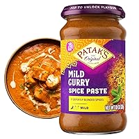 Vista 1 de Patak's Pasta de especias de curry suave, pasta india suave con especias recién molidas, ideal para pollo, verduras y comidas en una olla, base