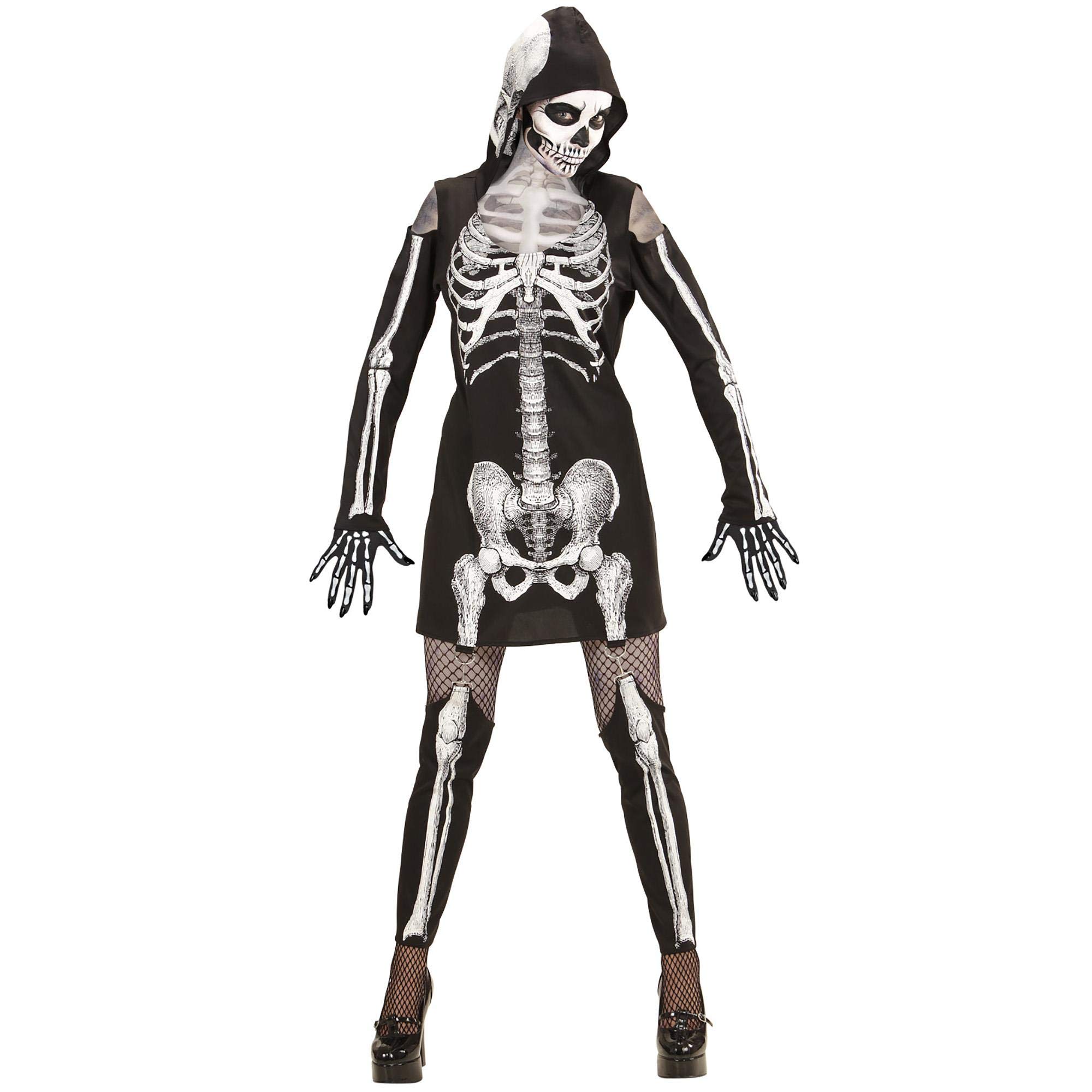 W WIDMANN MILANO Party Fashion - Kostuum Dia de los Muertos, jurk, skelet bruid, Day of the Dead, Mexico, Halloween