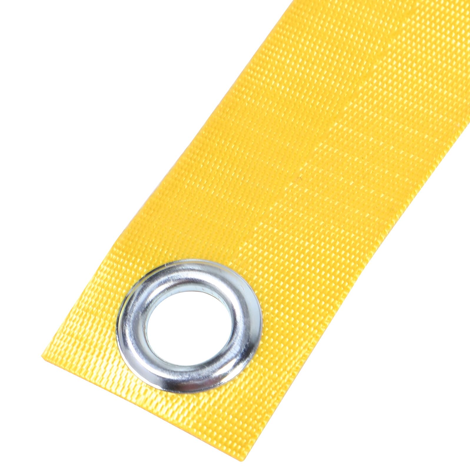 Jeu de Morpion Extra-large D’extérieur à Sangle, 1 Set en Nylon Jaune